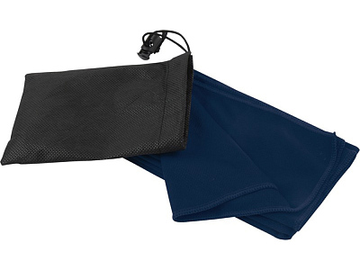 Полотенце спортивное Lucas из переработанного полиэстера, 30х80 см (Navy)