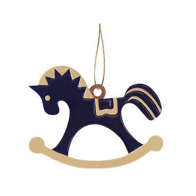 Ёлочная игрушка Лошадка (синий) (Синий)