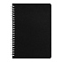 Блокнот на двойной пружине HELIX, 143 х 205 мм, черный с белым, блок в линейку - Фото 2
