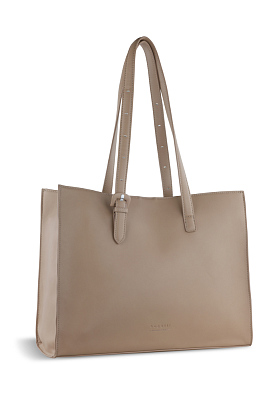 Бизнес-сумка женская наплечная BUGATTI Luna, пудровая, полиуретан, 40,5 x 14 x 30,5 см (Пудровый)