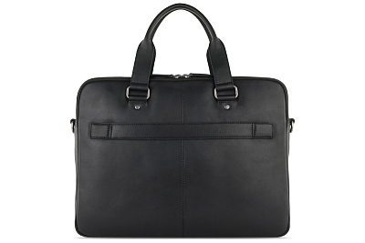 Портфель KLONDIKE GOLD «Brian», натуральная кожа в черном цвете, 38,5 х 29 х 9 см