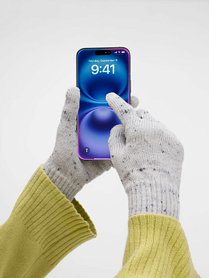 Перчатки сенсорные Spotti Senso, светло-серые