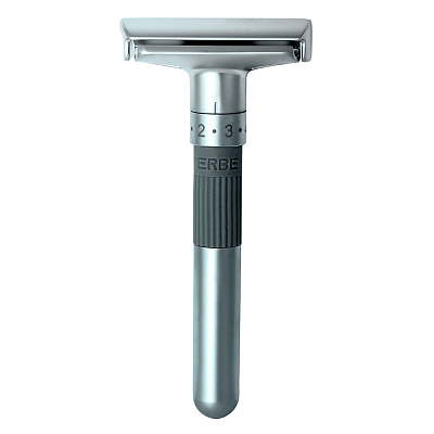 Станок Т-образный для бритья ERBE «Sensus», нержавеющая сталь, хромированное покрытие, сатинированный  цвет, в картонной коробке (Серебристый)