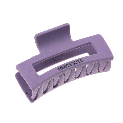 Заколка-краб для волос Dewal Beauty 1 шт/ уп.фиолетовая, форма прямоугольная большая (Фиолетовый)