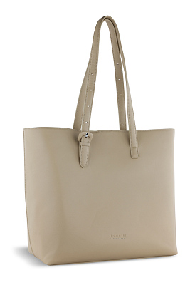 Бизнес-шоппер женский наплечный BUGATTI Luna , полиуретан, 47 х 18 х 34 см (Бежевый)