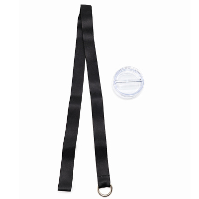 Термос Hike c ланьярдом и манжетой, серебристый-белый