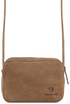 Сумка женская KLONDIKE YUKON «Maya», натуральная кожа в светло-коричневом цвете, 17 х 12 х 4 см