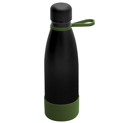 Термобутылка герметичная вакуумная Olivia To Go  (Чёрный/хаки)