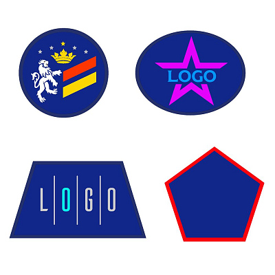 Шеврон из габардина Gabo L  (Синий)