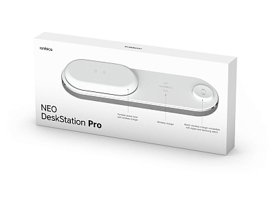Набор из зарядной станции 4-в-1 и внешнего аккумулятора NEO DeskStation Pro, 8000 мАч