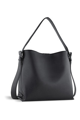 Сумка женская наплечная BUGATTI Luna, черная, полиуретан, 33,5 x 15 x 32 см (Черный)