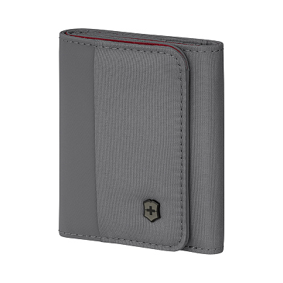 Бумажник VICTORINOX Travel Essentials Tri-Fold Wallet, серый, полиэстер, 9x2x10 см