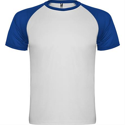 Спортивная футболка INDIANAPOLIS мужская, БЕЛЫЙ/КОРОЛЕВСКИЙ СИНИЙ L (Белый/королевский синий)