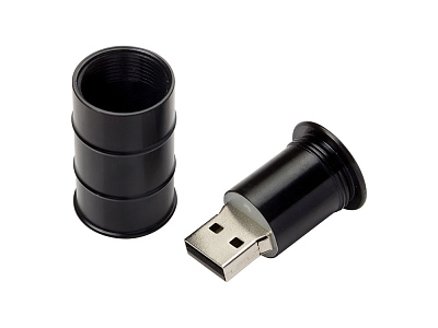 USB 2.0- флешка на 16 Гб Бочка (Чёрный)