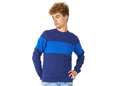 Свитшот блокинг Edinburgh, мужской (Синий нэйви/классический синий)