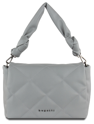 Сумка наплечная женская BUGATTI Cara, серая, полиуретан, 31х7,5х20 см, 4 л