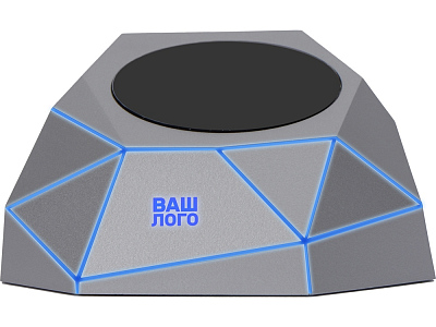 Док-станция с быстрой беспроводной зарядкой Geo Dock (Серебристый)