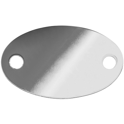 Шильдик металлический Alfa Oval  глянцевый (Серебристый)