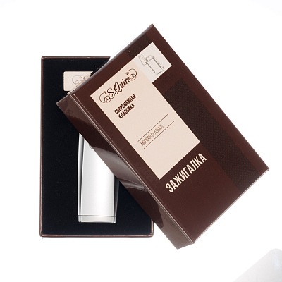 Зажигалка S.Quire газовая, турбо, тройное пламя, сталь