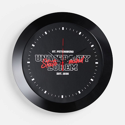 Часы настенные Vivid Large, черные (Чёрный)