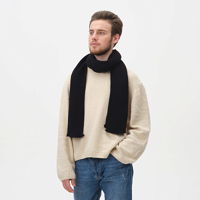 Шарф Форгес (Forges) вязаный, фиолетовый (Чёрный)