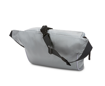 Сумка на пояс SWISSGEAR, светло-серая, полиэстер с плетением рип-стоп, 38 x 5 x 15 см