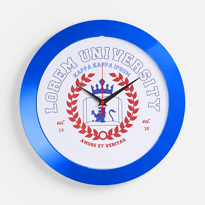 Часы настенные Vivid Large, синие (Синий)