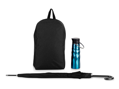 Набор с бутылкой и зонтом Water element (Синий)