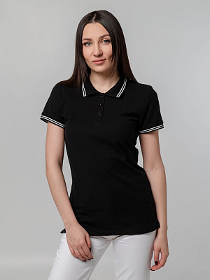 Рубашка поло женская Virma Stripes Lady, черная