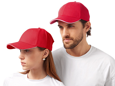 Бейсболка Cancun (Красный, белый)