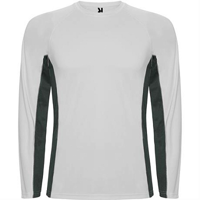Спортивная футболка SHANGHAI L/S мужская, БЕЛЫЙ/ТЕМНЫЙ ГРАФИТ 2XL (Белый/Темный графит)