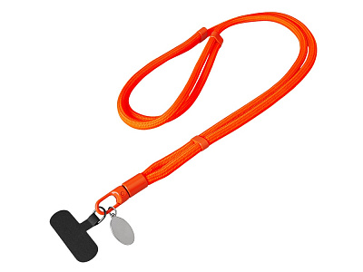 Ланъярд регулируемой длины с узким держателем для телефона (Оранжевый)