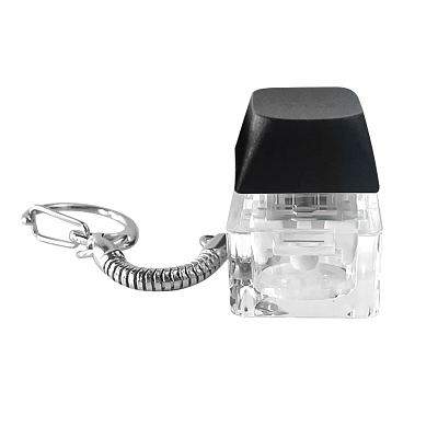 Брелок PUSH ME с LED подсветкой  (Чёрный)