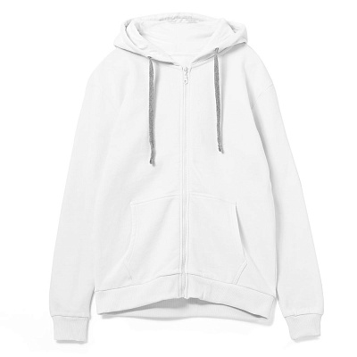 Толстовка на молнии с капюшоном Siverga Heavy, фиолетовая (Белый)