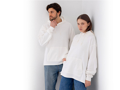 Худи оверсайз Alpha.01 унисекс (Молочный)