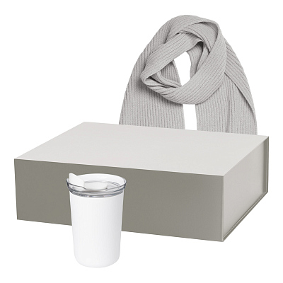 Подарочный набор Strada, Forges  (термокружка, шарф) (Белый)