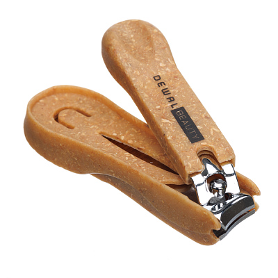 Книпсер Dewal Beauty с кокосовой ручкой, 9 см (Коричневый)