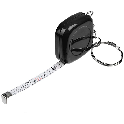 Брелок с рулеткой Metric, черный (Чёрный)