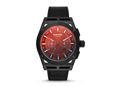 Часы наручные, мужские (Корпус- черный, циферблат- черный, крепление- черный)