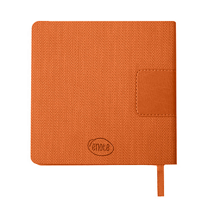 Ежедневник недатированный Scotty, А5-,  оранжевый, кремовый блок, без обреза