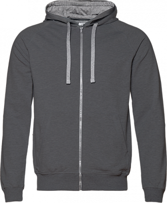 Толстовка мужская STAN с капюшоном на молнии футер без начёса 260, 61 (Тёмно-серый)