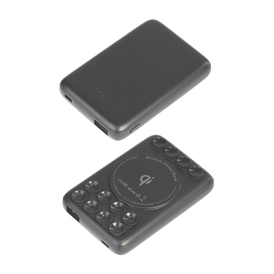 Беспроводное зарядное устройство "CamerON", 5000 mAh, черный (Чёрный)