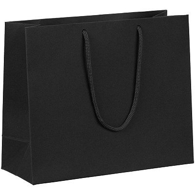 Пакет бумажный Ample Plus S, черный (Чёрный)