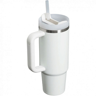 Термокружка Quencher H2.0 1180 с трубочкой, белая