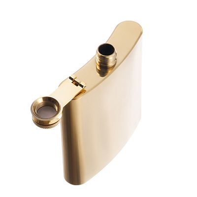 Фляга S.Quire 0,18 л, сталь, золотистая