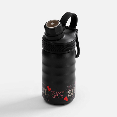 Термобутылка Fujisan 2.0, черная