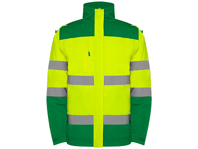 Парка Epsylon, мужская (Садовый зеленый/неоновый желтый)