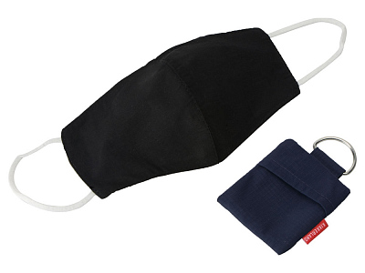 Защитная маска с чехлом Safety (Маска- черный, чехол- синий)