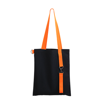 Шоппер Superbag black (чёрный с оранжевым)