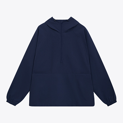 Ветровка (анорак) оверсайз унисекс Риссман (Rissman), темно-синяя, размер XL/XXL (Тёмно-синий)